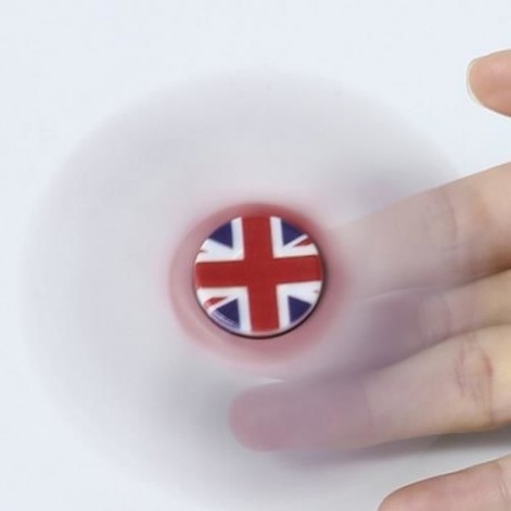 PLASTIC NATIONAL FLAG PATRIOTIC PATTERNED FIDGET SPINNER (DEEP BLUE)