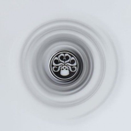 ANTI-STRESS TOY PLASTIC PATTERNED FIDGET SPINNER (BLACK)