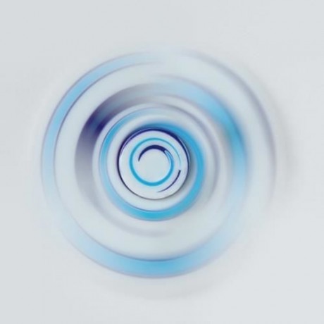 ANTI-STRESS TOY PLASTIC PATTERNED FIDGET SPINNER (BLUE)