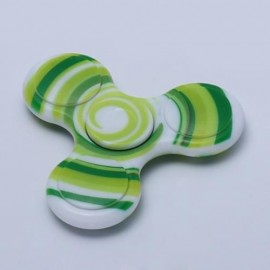 ANTI-STRESS TOY PLASTIC PATTERNED FIDGET SPINNER (GREEN)