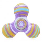 ANTI-STRESS TOY PLASTIC PATTERNED FIDGET SPINNER (YELLOW)