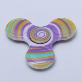 ANTI-STRESS TOY PLASTIC PATTERNED FIDGET SPINNER (YELLOW)