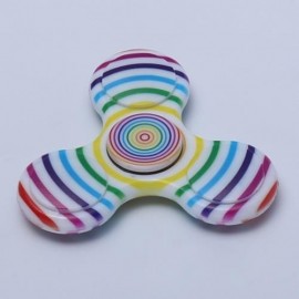 ANTI-STRESS TOY PLASTIC PATTERNED FIDGET SPINNER (COLORMIX)