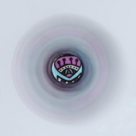 FIDDLE TOY PLASTIC MANDALA PATTERNED FIDGET SPINNER (PURPLE)