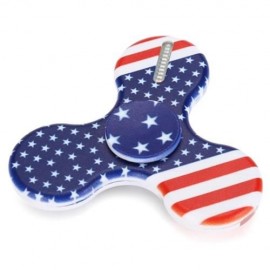 TRI-BAR LED RECHARGEABLE FIDGET SPINNER WITH GRAPHIC PATTERN STRESS RELIEVER TOY (COLORMIX