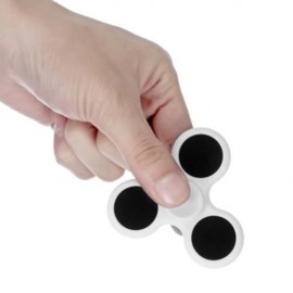 TRI-BLADE ABS EDC FIDGET SPINNER FOCUS TOY ADHD ANXIETY STRESS RELIEF (WHITE)