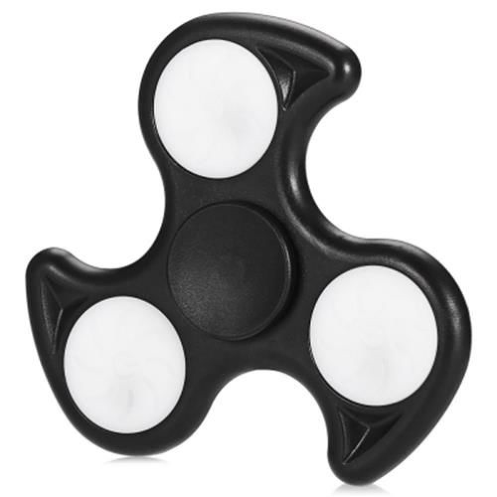 ABS TRIANGLE FIRE WHEEL FIDGET SPINNER WITH LED LIGHT ADHD FOCUS ANXIETY RELIEF TOY (BLACK ABS TRIANGLE FIRE WHEEL FIDGET SPINNER WITH LED LIGHT ADHD FOCUS ANXIETY RELIEF TOY (BLACK