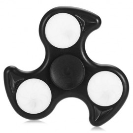 ABS TRIANGLE FIRE WHEEL FIDGET SPINNER WITH LED LIGHT ADHD FOCUS ANXIETY RELIEF TOY (BLACK