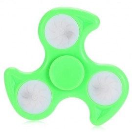 ABS TRIANGLE FIRE WHEEL FIDGET SPINNER WITH LED LIGHT ADHD FOCUS ANXIETY RELIEF TOY (GREEN