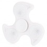 ABS TRIANGLE FIRE WHEEL FIDGET SPINNER WITH LED LIGHT ADHD FOCUS ANXIETY RELIEF TOY (WHITE