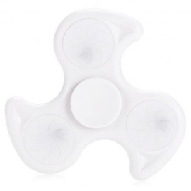 ABS TRIANGLE FIRE WHEEL FIDGET SPINNER WITH LED LIGHT ADHD FOCUS ANXIETY RELIEF TOY (WHITE
