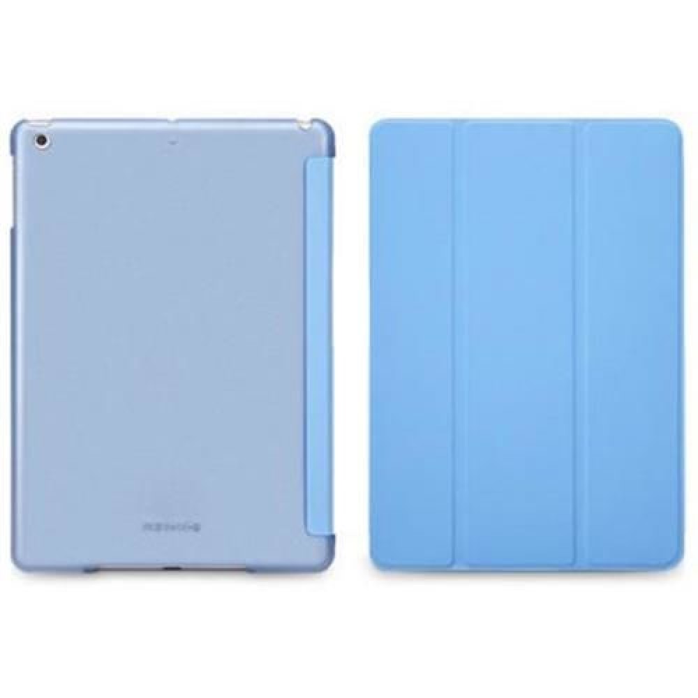 COOL PU LEATHER AND PLASTIC CASE FOR IPAD AIR / 5 WITH FOLDABLE STAND (BLUE)