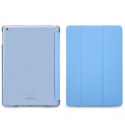 COOL PU LEATHER AND PLASTIC CASE FOR IPAD AIR / 5 WITH FOLDABLE STAND (BLUE)