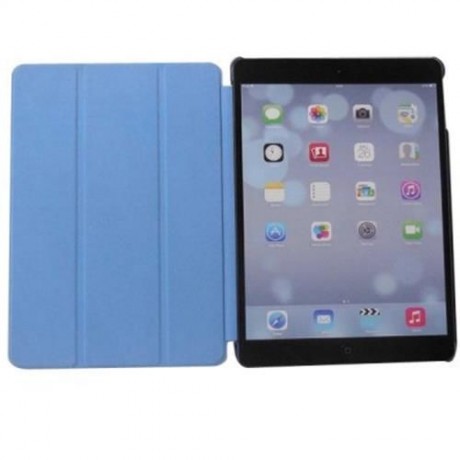 COOL PU LEATHER AND PLASTIC CASE FOR IPAD AIR / 5 WITH FOLDABLE STAND (BLUE)