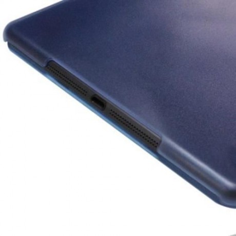 COOL PU LEATHER AND PLASTIC CASE FOR IPAD AIR / 5 WITH FOLDABLE STAND (BLUE)