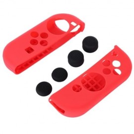KJH SILICONE COVER SKIN FOR NINTENDO SWITCH JOY - CON CONTROLLER (RED)
