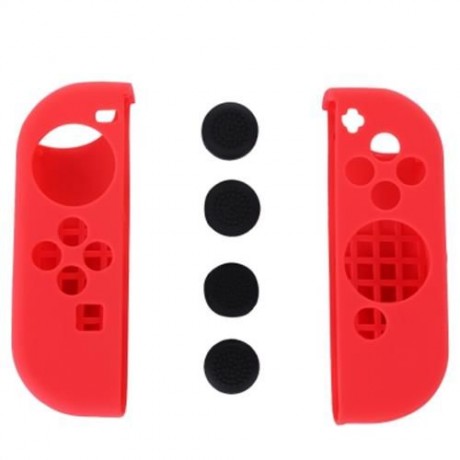 KJH SILICONE COVER SKIN FOR NINTENDO SWITCH JOY - CON CONTROLLER (RED)