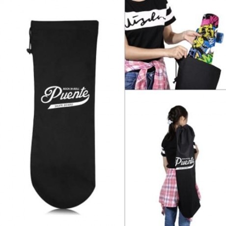 PUENTE DRAW CORD SKATEBOARD SCOOTER CARRYING BAG (BLACK)