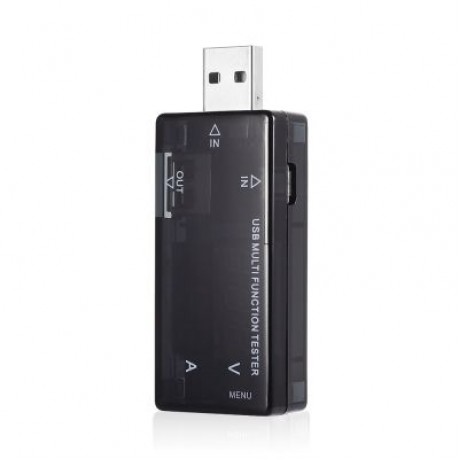 Multifunctional USB Digital Voltage Current Testing Tool 4 - 30V (BLACK)