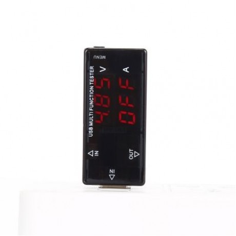Multifunctional USB Digital Voltage Current Testing Tool 4 - 30V (BLACK)