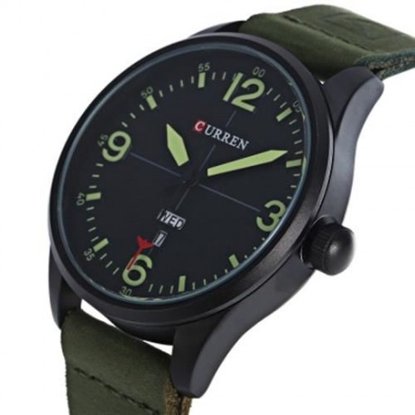 CURREN 8265 JAPAN MOVEMENT MALE QUARTZ WATCH (BLACK AND BROWN)