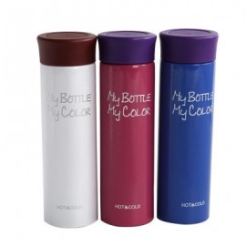 Portable Vacuum Insulated Cup Stainless Steel Travel Mug (WHITE)