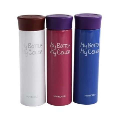 Portable Vacuum Insulated Cup Stainless Steel Travel Mug (WHITE)