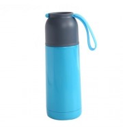 STAINLESS STEEL TRAVEL MUG VACUUM INSULATED CUP WATER BOTTLE (BLUE)