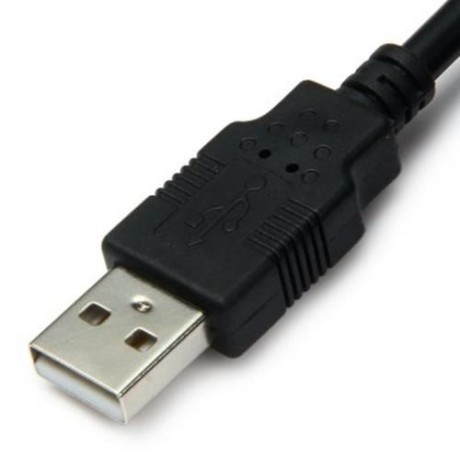 U2 - 304 300CM USB MALE TO MALE EXTENSION CABLE WITH SCREW PANEL MOUNT HOLE (BLACK)