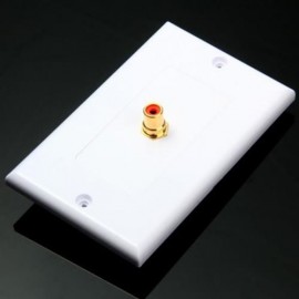 TL - 035 118 MM SINGLE PORT RCA  AUDIO VIDEO WALL FACE PANEL (WHITE)