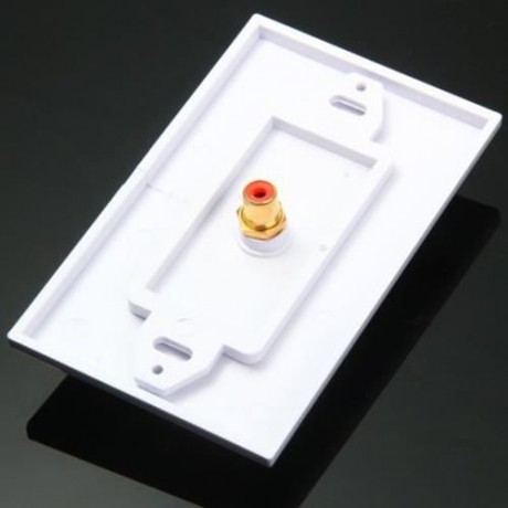 TL - 035 118 MM SINGLE PORT RCA  AUDIO VIDEO WALL FACE PANEL (WHITE)