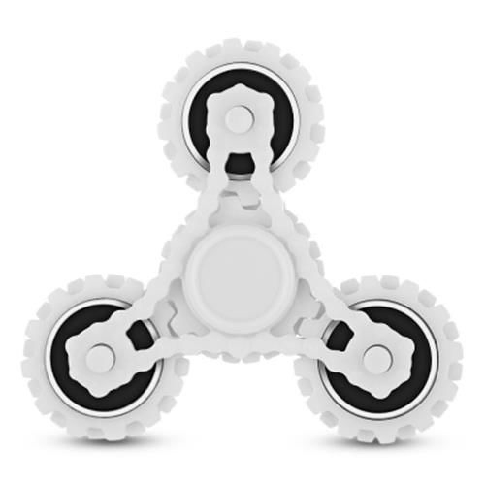 FOUR GEAR ROTATING TRILATERAL PATTERN ABS HAND SPINNER TOY (WHITE)