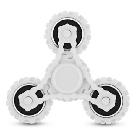 FOUR GEAR ROTATING TRILATERAL PATTERN ABS HAND SPINNER TOY (WHITE)