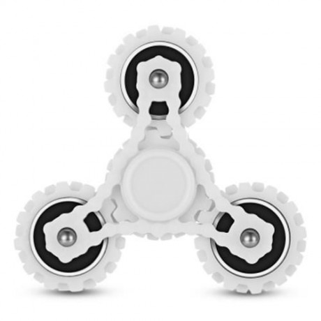FOUR GEAR ROTATING TRILATERAL PATTERN ABS HAND SPINNER TOY (WHITE)
