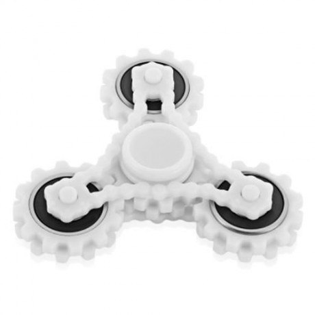 FOUR GEAR ROTATING TRILATERAL PATTERN ABS HAND SPINNER TOY (WHITE)