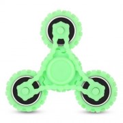 FOUR GEAR ROTATING TRILATERAL PATTERN ABS HAND SPINNER TOY (GREEN)