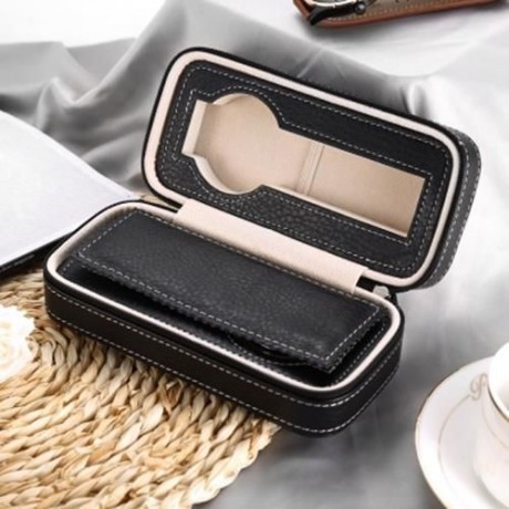 2 GRIDS TRAVEL WATCH STORAGE CASE (BLACK)