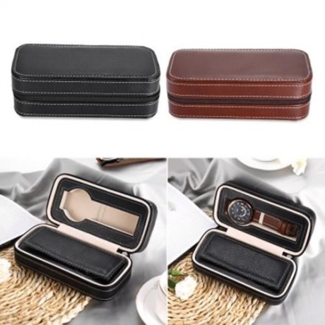 2 GRIDS TRAVEL WATCH STORAGE CASE (BLACK)
