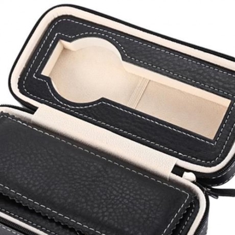 2 GRIDS TRAVEL WATCH STORAGE CASE (BLACK)