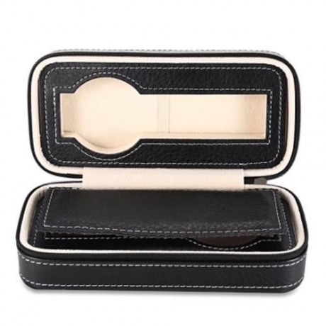 2 GRIDS TRAVEL WATCH STORAGE CASE (BLACK)