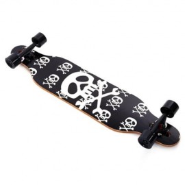 PUENTE SILENT LONG SKATEBOARD ROLLER SCOOTER ENTERTAINMENT SPORT KIT (BLACK)