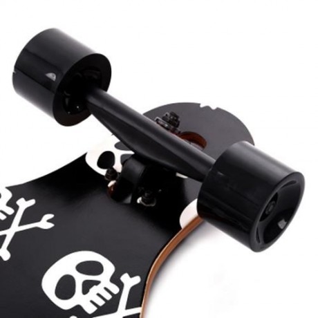 PUENTE SILENT LONG SKATEBOARD ROLLER SCOOTER ENTERTAINMENT SPORT KIT (BLACK)
