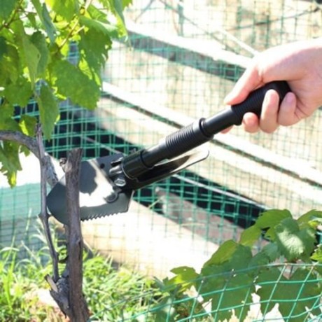 CLEYE OUTDOOR MINI PORTABLE FOLDING PICK SHOVEL (BLACK)