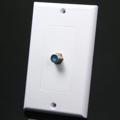 TL - 033 118 MM F TYPE CATV AUDIO VIDEO WALL FACE PANEL (WHITE)