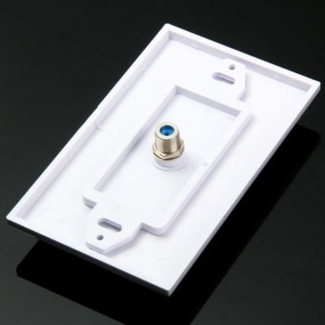 TL - 033 118 MM F TYPE CATV AUDIO VIDEO WALL FACE PANEL (WHITE)
