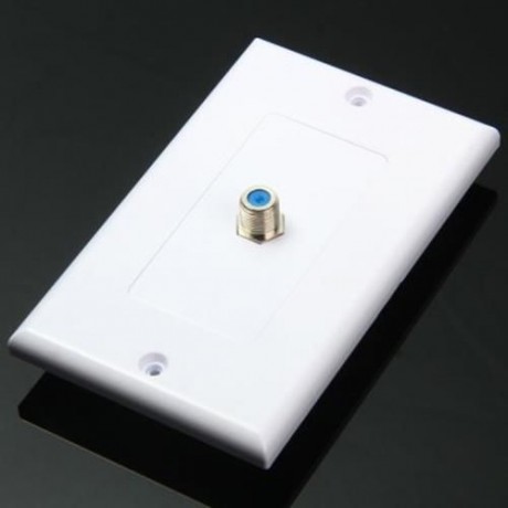 TL - 033 118 MM F TYPE CATV AUDIO VIDEO WALL FACE PANEL (WHITE)
