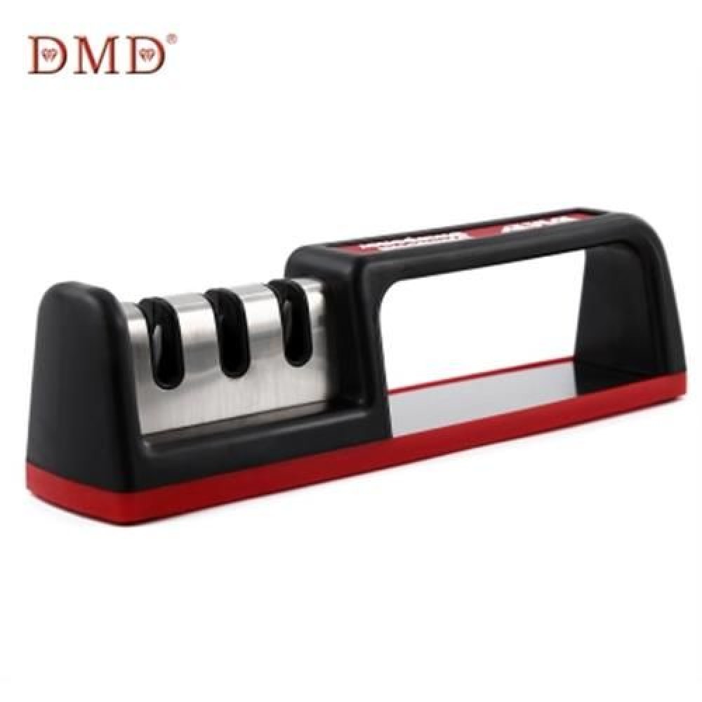 DMD MANUAL THREE-STAGE KNIFE SHARPENER KITCHEN TOOLS (RED)