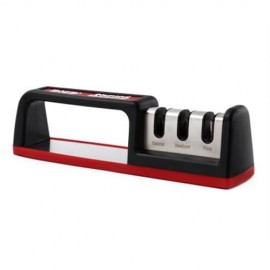 DMD MANUAL THREE-STAGE KNIFE SHARPENER KITCHEN TOOLS (RED)