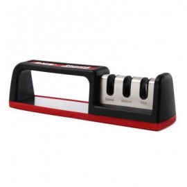 DMD Manual Three-stage Knife Sharpener Kitchen Tools (RED)