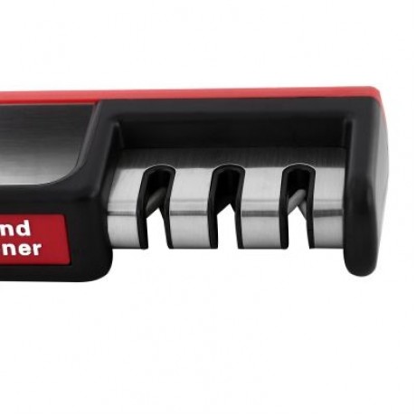 DMD Manual Three-stage Knife Sharpener Kitchen Tools (RED)